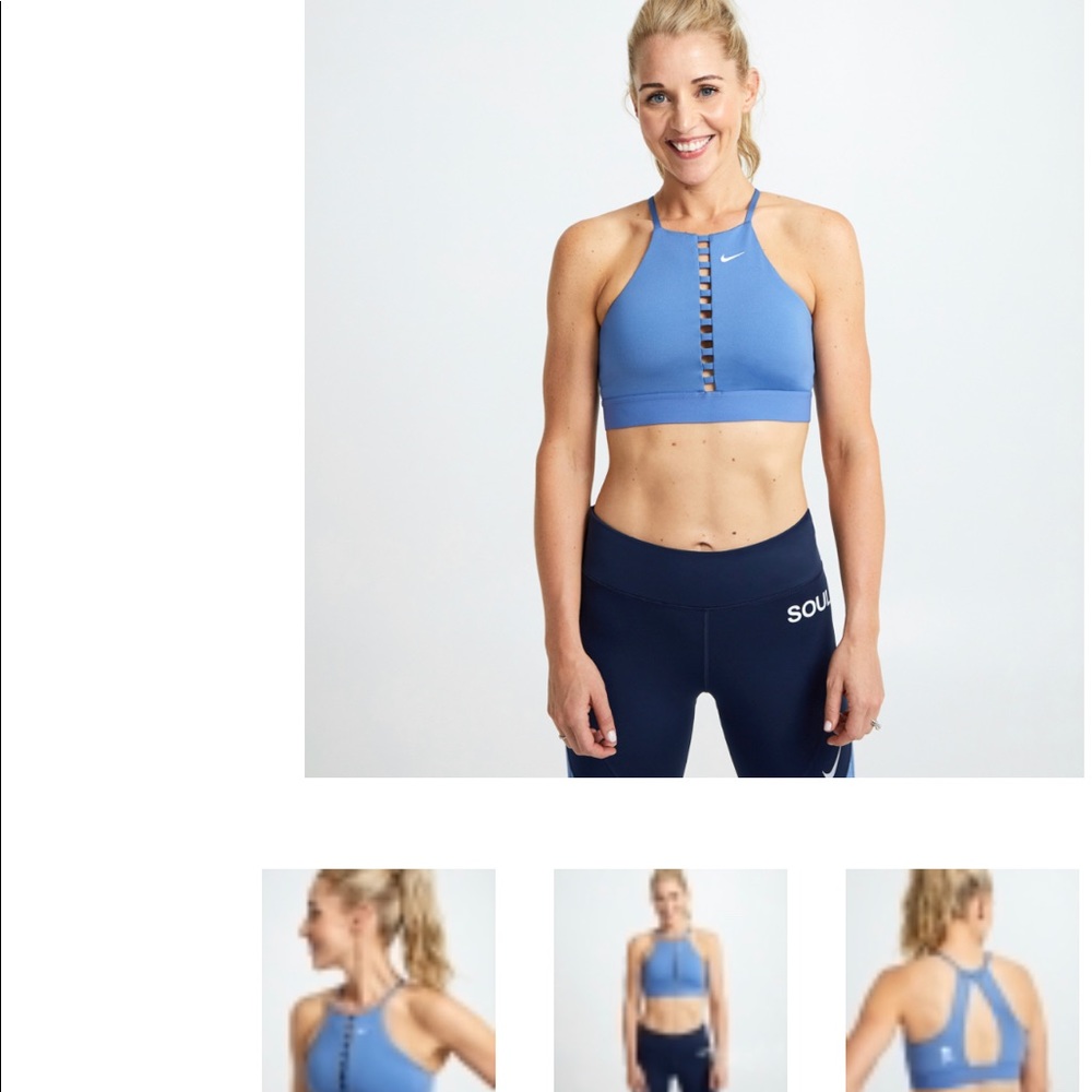 NWT NIKE Indy lattice Bra. Light blue size small